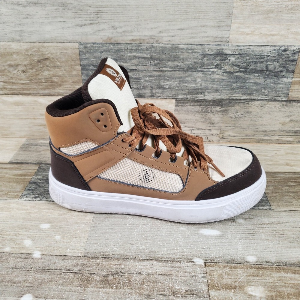 Volcom Evolve Mens Work Shoes Sz 7 M Brown Suede Skate Inspired High-Top Sneaker